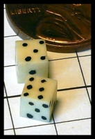 Dice : Dice - 6D Pipped - Ivory Tiny - Ebay Sept 2014